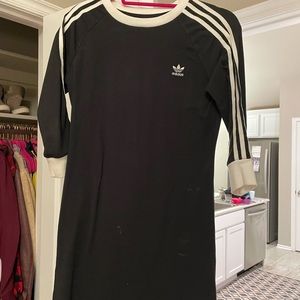 Knee length adidas dress, figure flattering